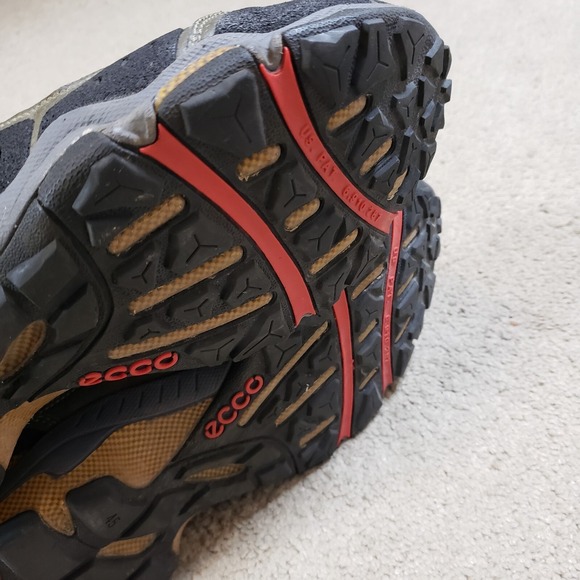 ECCO Mens Hiking Shoes 45 US 11-11.5 Gray Leather Gore Tex Outdoor Trail - Picture 13 of 15